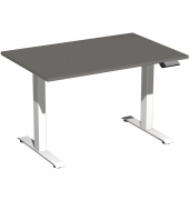 Schreibtisch Elevate Basic, elektrisch höhenverstellbar, 73-123cm (H), 120x80cm (BxT), rechteckig, onyx / weiß