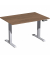 Schreibtisch Elevate Basic, elektrisch höhenverstellbar, 73-123cm (H), 120x80cm (BxT), rechteckig, nussbaum / silber