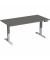 Schreibtisch Elevate Basic, elektrisch höhenverstellbar, 73-123cm (H), 160x80cm (BxT), rechteckig, onyx / silber