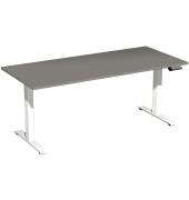 Schreibtisch Elevate Basic, elektrisch h&ouml;henverstellbar, 73-123cm (H), 180x80cm (BxT), rechteckig, onyx / wei&szlig;