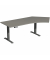 Schreibtisch Elevate Basic, elektrisch höhenverstellbar, 73-123cm (H), 216,6x113cm (BxT), Freiform, onyx / anthrazit