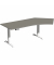 Schreibtisch Elevate Basic, elektrisch höhenverstellbar, 73-123cm (H), 216,6x113cm (BxT), Freiform, onyx / weiß
