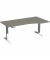 Schreibtisch Elevate Basic, elektrisch höhenverstellbar, 73-123cm (H), 180x100cm (BxT), Freiform, onyx / weiß