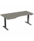 Schreibtisch Elevate Basic, elektrisch höhenverstellbar, 73-123cm (H), 180x100cm (BxT), Freiform, onyx / anthrazit