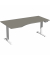 Schreibtisch Elevate Basic, elektrisch h&ouml;henverstellbar, 73-123cm (H), 180x100cm (BxT), Freiform, onyx / wei&szlig;