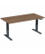 Schreibtisch Elevate Plus, elektrisch h&ouml;henverstellbar, 63-128cm (H), 160x80cm (BxT), rechteckig, nussbaum / anthrazit