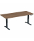 Schreibtisch Elevate Plus, elektrisch h&ouml;henverstellbar, 63-128cm (H), 180x80cm (BxT), rechteckig, nussbaum / anthrazit