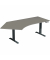 Schreibtisch Elevate Plus, elektrisch h&ouml;henverstellbar, 63-128cm (H), 216,6x113cm (BxT), Freiform, onyx / anthrazit