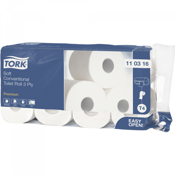 7310791114828 - Toilettenpapier T4 Premium Soft ohne 110316 3-lagig weiß 250 Blatt Rolle 7310791114828 8 Rolle