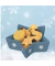 4058 Weihnachten 8mm Schmucketikett Sterne blau/sil