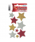 6528 Weihnachtssticker Schmucketikett Sterne bunt