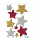 6528 Weihnachtssticker Schmucketikett Sterne bunt