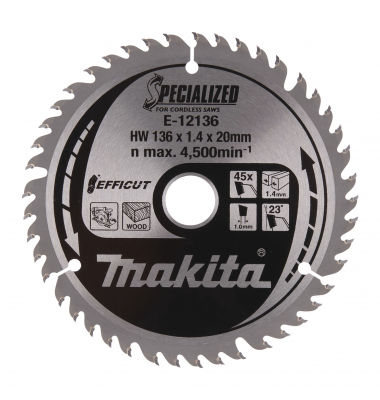 Sägeblatt EFFICUT E-12136 136x20x45Z Sägeblatt EFFICUT E-12136 136x20x45Z