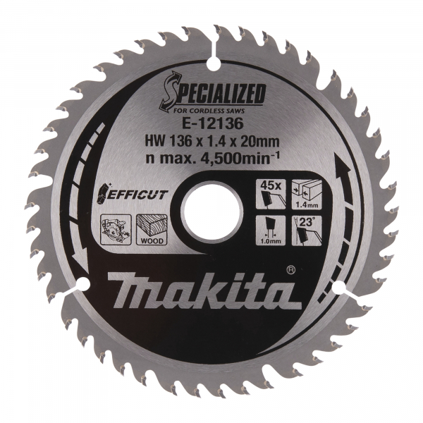 0088381585491 - Sägeblatt EFFICUT E-12136 136x20x45Z 0088381585491 makita 0088381585491 - Sägeblatt EFFICUT E-12136 136x20x45Z 0088381585491 makita