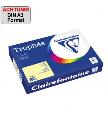 Kopierpapier Trophee 1884PC gelb A3 80g 