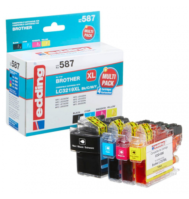 Druckerpatrone EDD-587 18-587-01 (Epson EDD-587), schwarz/cyan/magenta/gelb, ca. 1x 2940 Seien schwarz, ca. 3 x 1600 Seiten farb
