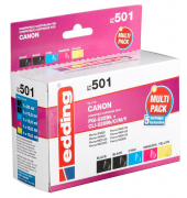 Druckerpatrone EDD-501 18-501-01 (kompatibel zu PGI-525/CLI-526), 2x schwarz/cyan/magenta/gelb, ca.2x 605 Seiten schwarz, ca. 3 