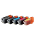 Druckerpatrone EDD-501 18-501-01 (kompatibel zu PGI-525/CLI-526), 2x schwarz/cyan/magenta/yellow, ca. ca.2x 605 Seiten schwarz, 