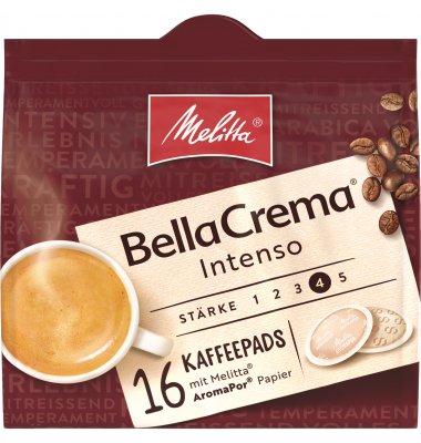 Kaffeepads BellaCrema Intenso 81-162 16St Kaffeepads BellaCrema Intenso 81-162 16St