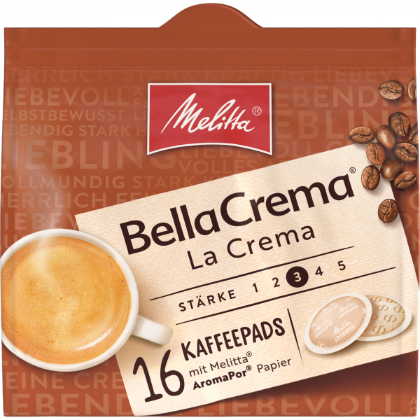 4002720001639 - Kaffeepads BellaCrema La Crema 81-164 16 Stück Pads im Portionsbeutel 4002720001639 16 Stück 4002720001639 - Kaffeepads BellaCrema La Crema 81-164 16 Stück Pads im Portionsbeutel 4002720001639 16 Stück