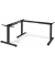 Schreibtischgestell, elektrisch höhenverstellbar, 67-116cm (H), 130-160x53/70cm (BxT), T-Fuß-Gestell, schwarz