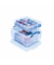 Aufbewahrungsbox 21C+2TRAY, 21 Liter, mit Deckel, au&szlig;en 450x350x200mm, Kunststoff transparent
