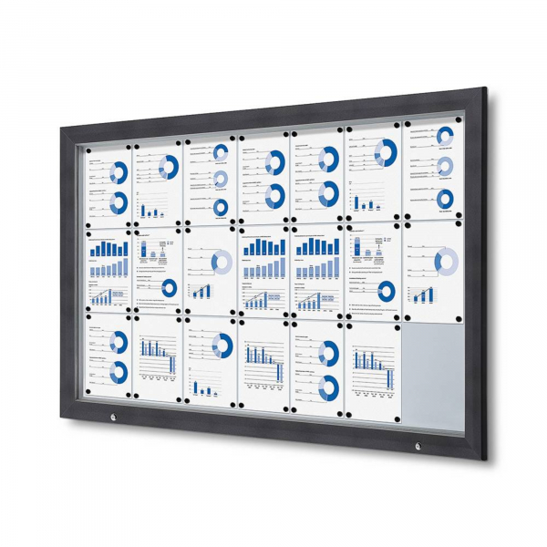 8596052163166 - Schaukasten Outdoor SCT21xA4C7016JS 21xA4 weiß Metall magnetisch 8596052163166 Showdown Displays