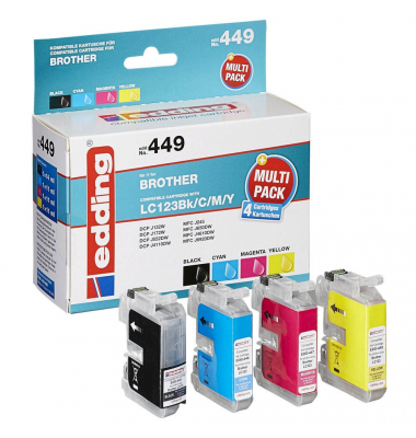 Druckerpatrone EDD-449 18-449-01 (Epson EDD-449), schwarz/cyan/magenta/gelb, ca. 1x 705 Seiten schwarz, ca. 3 x 1000 Seiten farb