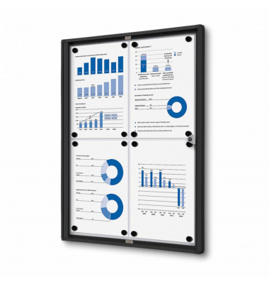 Schaukasten Economy SCXS4xA4C9005, 4xA4, wei&szlig;, magnetisch