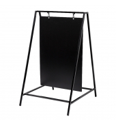 Kundenstopper Swing ZPSW50x70, 50x70cm, Kreidetafel, Klemmprofiltechnik, schwarz