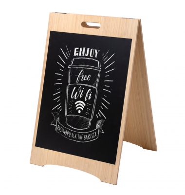 Kundenstopper Economy ZPCHELB51x65, 55x82cm, Kreidetafel, Kreidetafel, braun