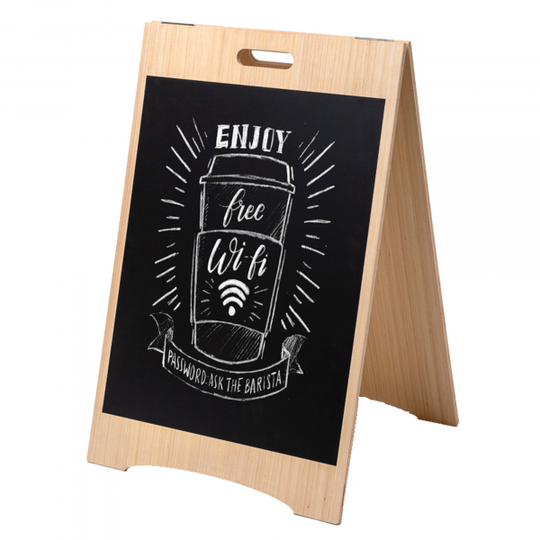 8596052185489 - Kundenstopper Economy ZPCHELB51x65 55x82cm Kreidetafel Kreidetafel braun 8596052185489 Showdown Displays