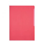 Sichthüllen 233903, A4, rot, transluzent genarbt, oben & rechts offen, 