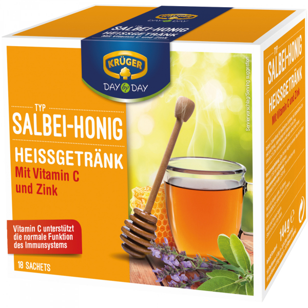 4052700202341 - Heißgetränk 20234 Salbei-Honig 18St 4052700202341 KRÜGER DAY by DAY 18 Stück 4052700202341 - Heißgetränk 20234 Salbei-Honig 18St 4052700202341 KRÜGER DAY by DAY 18 Stück