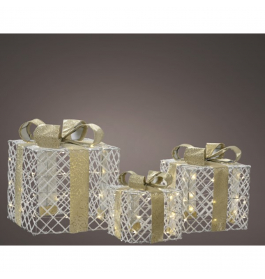 Lichterkette 489600 Geschenkschachtel, 65 LED, warmwei&szlig;