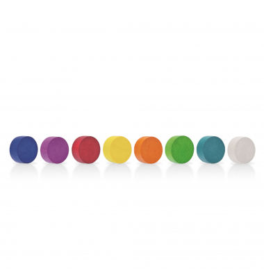 Magnet Wood Series Circle 16654810 30mm sort 8St