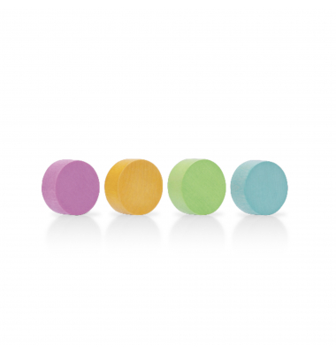 Magnet Wood Series Circle 16654410 30mm sort 4St