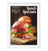 Plakat-Klapprahmen Standard, KRA4G25C9003, weiss, A4, Aluminiumrahmen