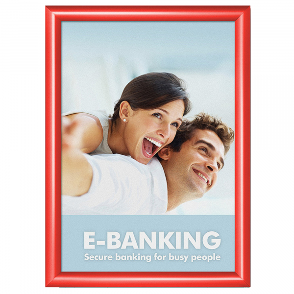 8595578323634 - SHOWDOWN DIN A3 Klapprahmen Hängend Rot nicht haftend Aluminium KRA3G25C3020 328 (B) x 11 (T) x 451 (H) cm