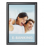 Plakat-Klapprahmen Standard, KRA3G25C9005, schwarz, A3, 25mm Profil, Aluminiumrahmen