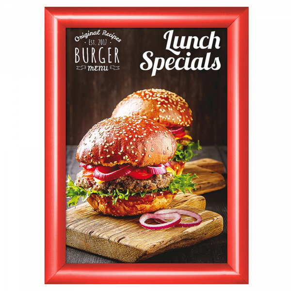 8595578351507 - SHOWDOWN DIN A3 Klapprahmen Hängend Rot nicht haftend Aluminium KRA4G25C3020 241 (B) x 11 (T) x 328 (H) cm