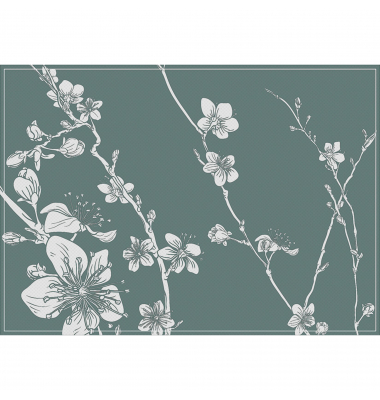 Tischset PLM6GI10 grün Kirschblüte 45x32cm