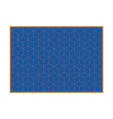 Tischset PLM6GI14 blau/braun Hexagon 45x32cm