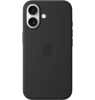 Silikon Case Handy-Cover für Apple iPhone 16 schwarz