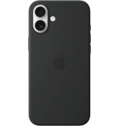 Silikon Case Handy-Cover für Apple iPhone 16 Plus schwarz