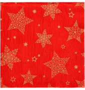 Servietten 88655, rot/gold / Christmas Shine red, 3-lagig, 33x33cm