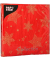Servietten 88655, rot/gold / Christmas Shine red, 3-lagig, 33x33cm