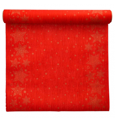 Tischläufer Christmas Shine 88657 rot 40,0 cm x 3,0 m