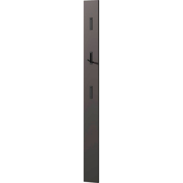4005949372856 - Garderobenpaneel Susanna Wandmontage 3 Klapphaken bis 5 kg B 150 x T 40 x H 1700 mm MDF graphit hochglanz 4005949372856 - Garderobenpaneel Susanna Wandmontage 3 Klapphaken bis 5 kg B 150 x T 40 x H 1700 mm MDF graphit hochglanz