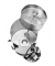 Kaffeemaschine PRO II 40 A190148, silber/schwarz, 1200 Watt, 20-48 Tassen